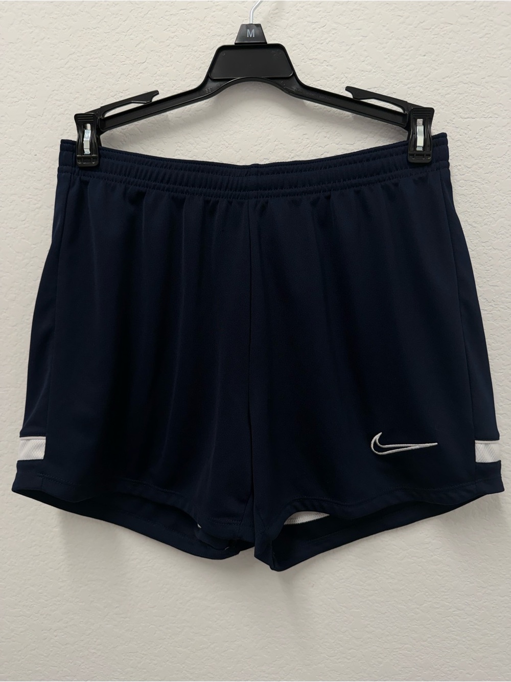 Nike Women's Navy Athletic Shorts with White Trim